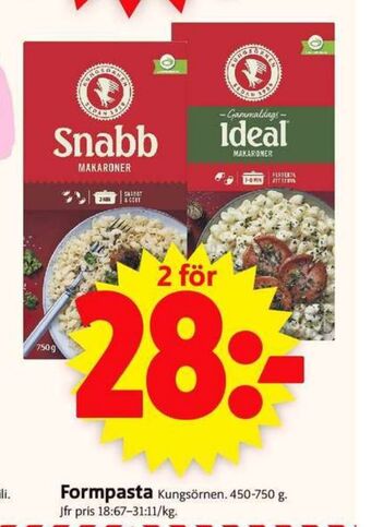 ICA Supermarket Kungsörnen pasta sorterad erbjuda