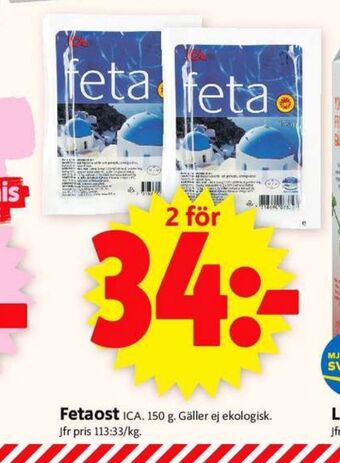 ICA Supermarket Ica fetaost erbjuda