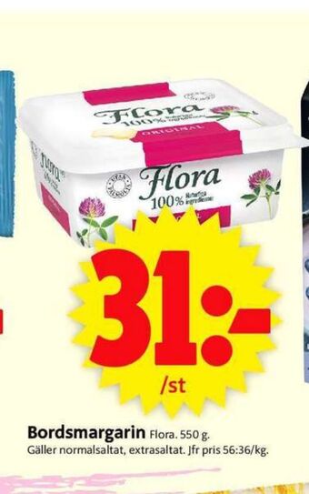 ICA Supermarket Flora smörgåsmargarin erbjuda