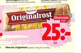 ICA Supermarket Fiberrost toastbröd erbjuda