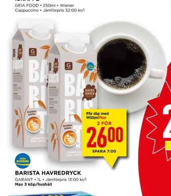 Barista havredryck