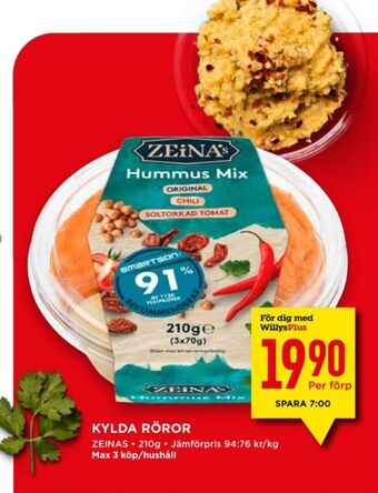 Willys Zeinas hummus erbjuda