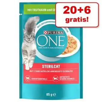 Zooplus 20 + 6 på köpet! 26 x 85 g purina one kattmat erbjuda