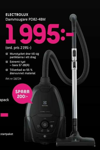 Elon Electrolux Dammsugare PD82-4BM erbjuda