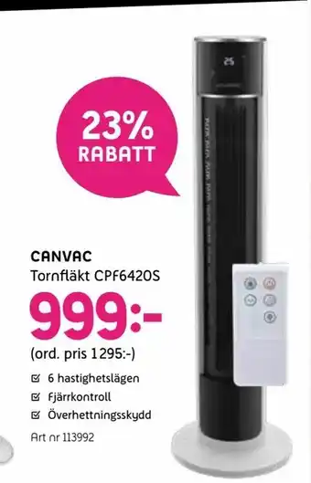 CANVAC Tornfläkt CPF6420S