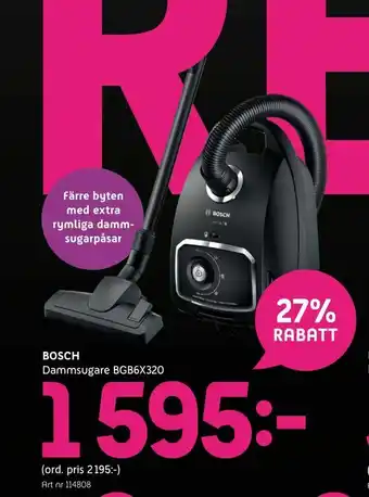 Elon Bosch Dammsugare BGB6X320 erbjuda