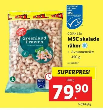 Lidl MSC skalade räkor erbjuda