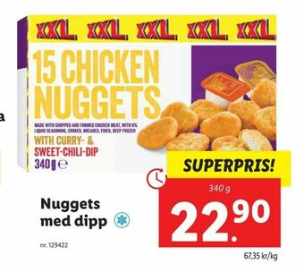 Lidl Nuggets med dipp erbjuda