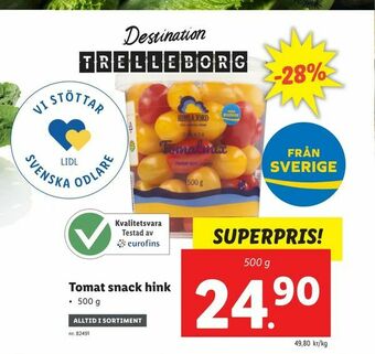 Lidl Tomat snack hink erbjuda