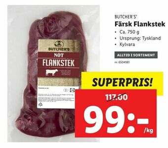 Lidl Färsk Flankstek erbjuda