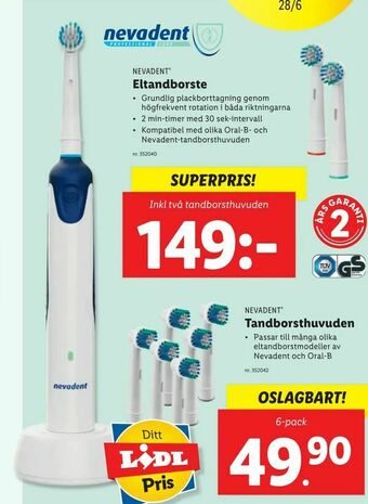 Lidl Eltandborste erbjuda