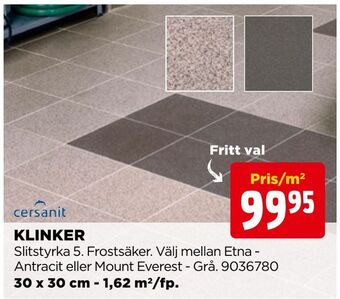 Jem&Fix Klinker erbjuda
