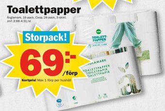 Pekås Toalettpapper erbjuda
