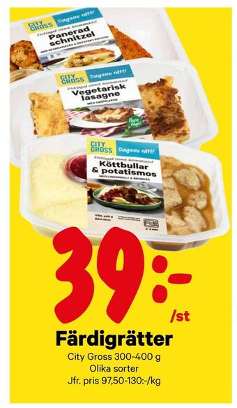 City Gross Färdigrätter erbjuda