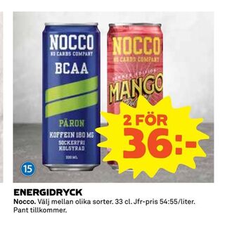 Coop Extra Energidryck erbjuda