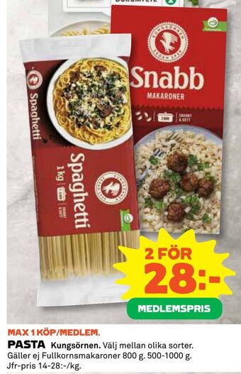 Coop Konsum Pasta erbjuda