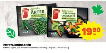 Coop Konsum Frysta grönsaker erbjuda