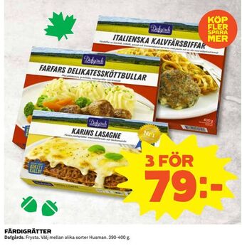 Coop Daglivs Färdigrätter erbjuda
