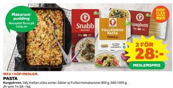 Coop Daglivs Pasta erbjuda