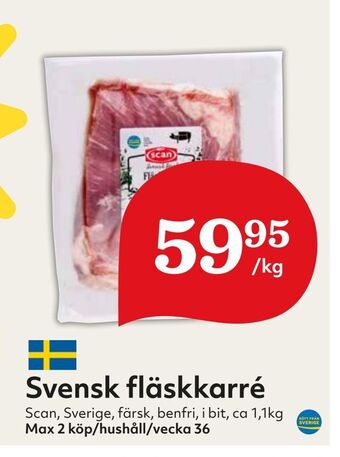 Hemköp Svensk fläskkarré erbjuda