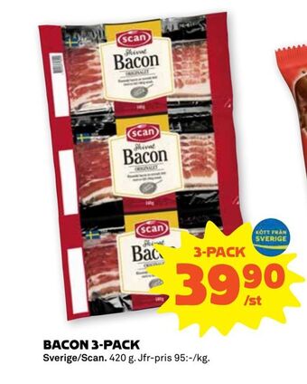 Stora Coop Bacon 3-pack erbjuda