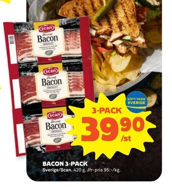 Stora Coop Bacon 3-pack erbjuda
