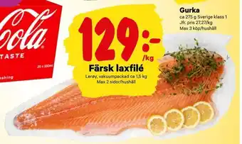 City Gross Färsk laxfilé erbjuda