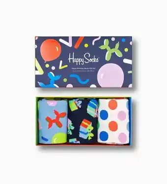 Happy Socks 3-pack happy birthday socks gift set erbjuda