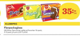 Hemköp GB Sandwich Glassnacks erbjuda