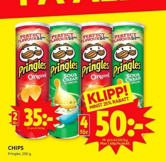 ICA Kvantum Pringles Chips erbjuda