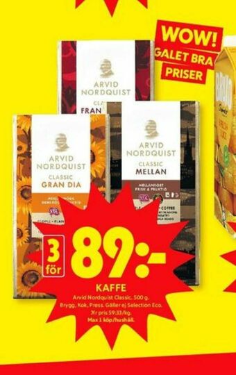 ICA Kvantum Classic Kaffe malet erbjuda