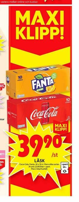 ICA Maxi Fanta Läskedryck erbjuda