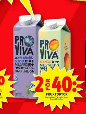 ICA Maxi ProViva Fruktdryck erbjuda