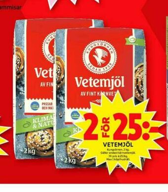 ICA Maxi Kungsörnen Vetemjöl erbjuda
