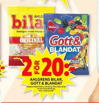 ICA Maxi Ahlgrens Bilar Godispåsar erbjuda
