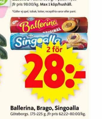ICA Supermarket Ballerina Kaffekex erbjuda