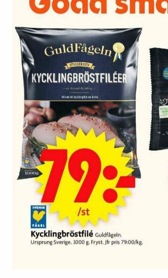 ICA Supermarket Guldfågeln Kycklingbröstfilé erbjuda