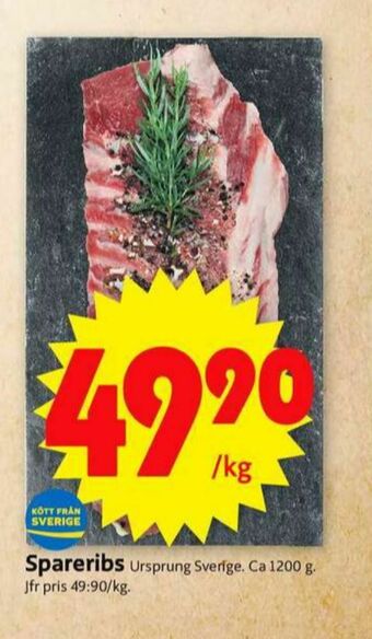 ICA Supermarket Spareribs erbjuda
