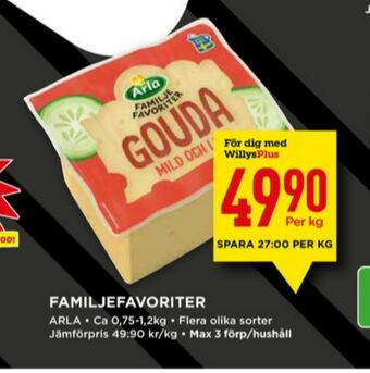 Willys Arla Gouda erbjuda