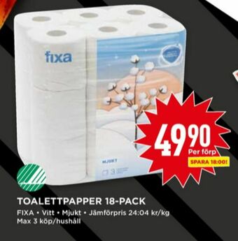 Willys Fixa Toalettpapper erbjuda