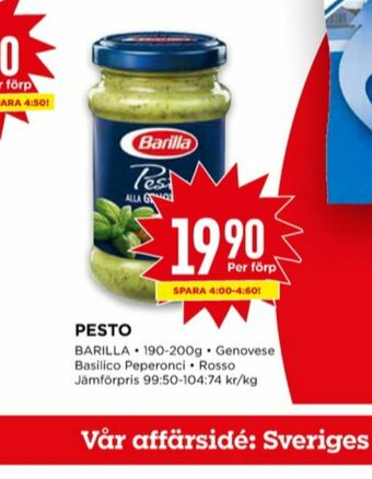 Willys Barilla Pesto erbjuda