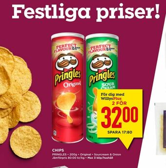 Willys Pringles Chips erbjuda