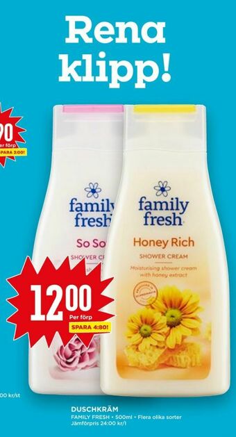Willys Family Fresh Duschtvål erbjuda