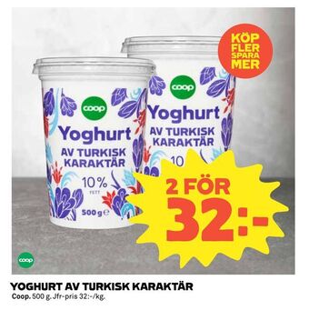 Coop Yoghurt av turkisk karaktär erbjuda