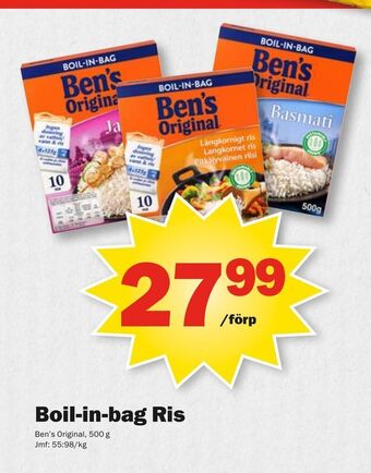 Pekås Boil-in-bag ris erbjuda