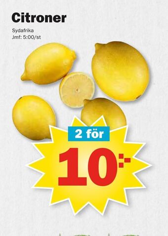 Pekås Citroner erbjuda