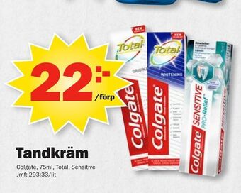 Pekås Tandkräm erbjuda