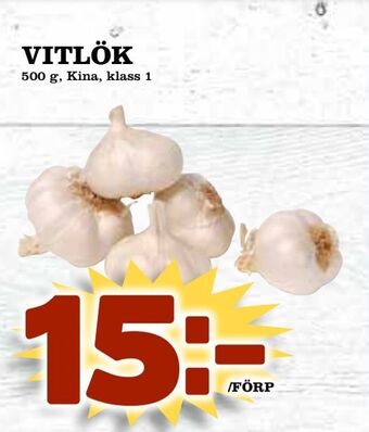 Supergrossen Vitlök erbjuda