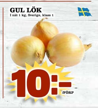 Supergrossen Gul lök erbjuda
