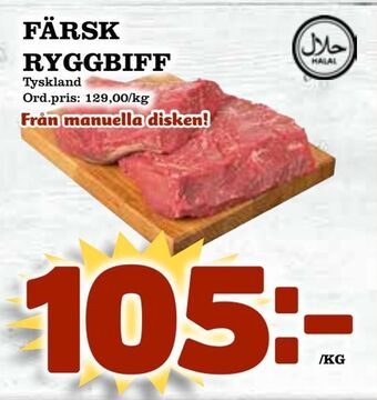 Supergrossen Färsk ryggbiff erbjuda